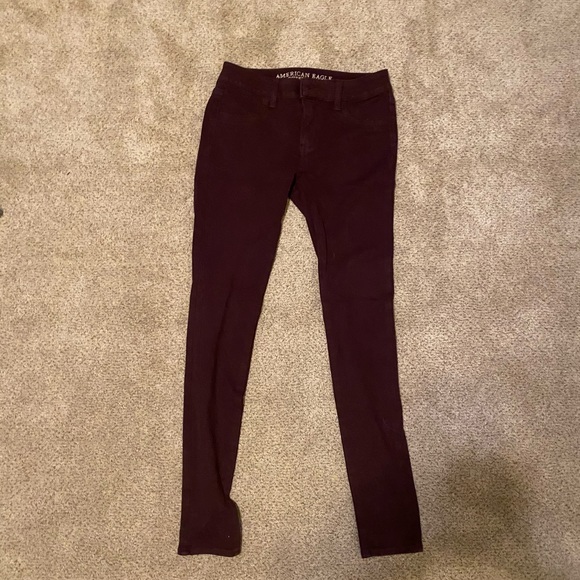 Maroon American Eagle Jeggings - Picture 5 of 6
